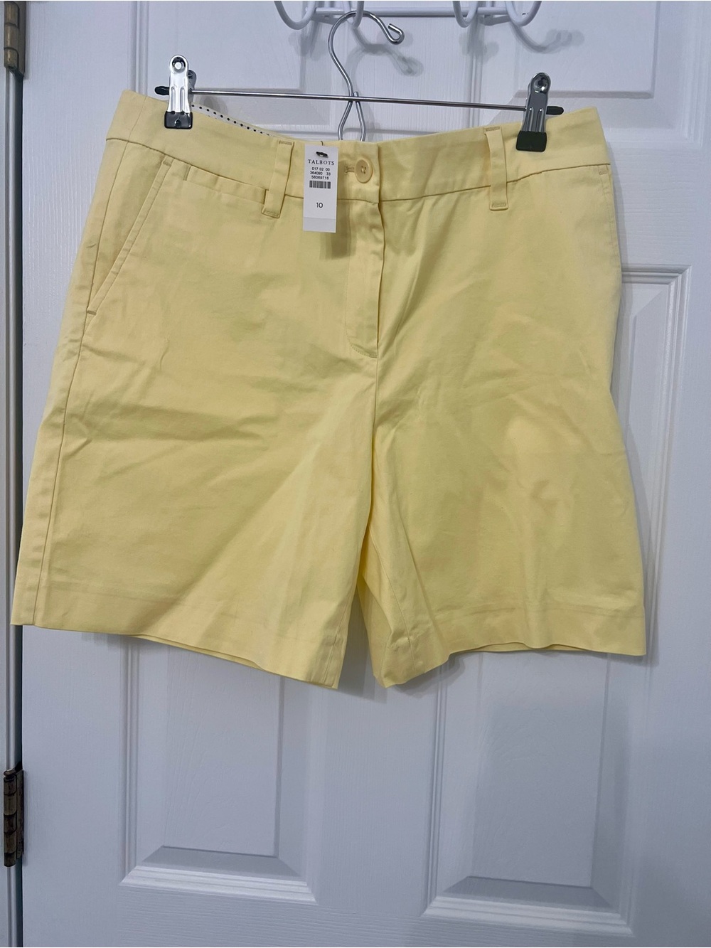 Talbots Pale Yellow Cotton Blend Bermuda Shorts